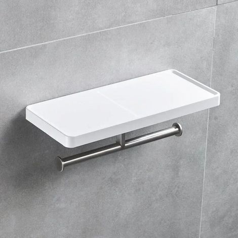 Toilet paper holder, wall-mounted, white (1/4)