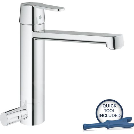 Grohe Get - Mitigeur d'évier avec vanne d'arrêt, chrome 30198000 (1/5)