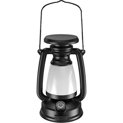 Lampe de camping LED rétro à intensité variable, lampe de camping portable avec chargeur, éclairage pour tente extérieure (1/5)