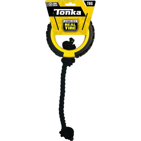 Corde à Tirer pour Chien Jouet léger Durable et résistant à l'eau 38,1 cm pour Les Races Moyennes et Grandes Tailles Jaune/Noir (1/4)