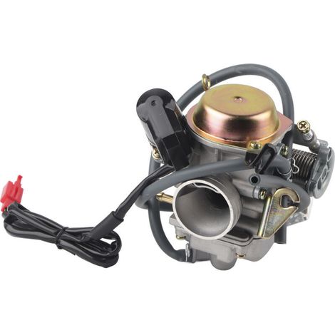 0.9-inch carburetor assembly as a replacement for GY6 125cc 150cc 4-stroke engines for scooters and ATVs.