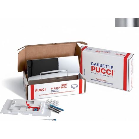 KIT SARA MONO TASTO TELAIO + PLACCA CM.33  Sp.1,2 Cromata     PUCCI