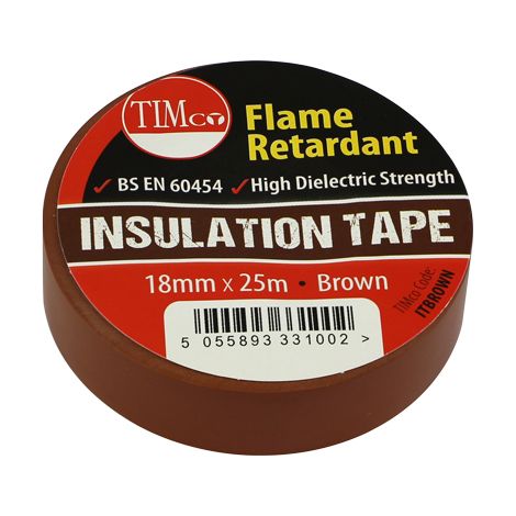 TIMCO PVC Insulation Tape Brown - 25m x 18mm