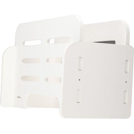 Étagère murale sans perçage pour téléviseur de salon, support de rangement pour décodeur routeur, étagère décorative murale pour chambre, 30 cm, deux niveaux, clous sans trace + crochets adhésifs (1/5)