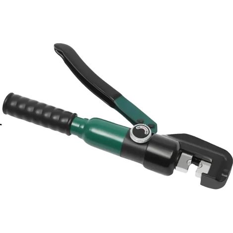 Herramienta de crimpado hidráulica, para crimpar cables de aluminio y cobre, cambio rápido de herramienta, color negro. (1/2)