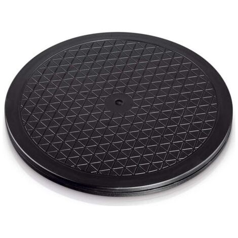 PA Universelles rundes Tablett (40 cm, XL-Größe, Tragkraft 100 kg (Ideal für Fernseher, Lautsprecher, Monitore, Küchengeräte) Schwarz) (1/4)