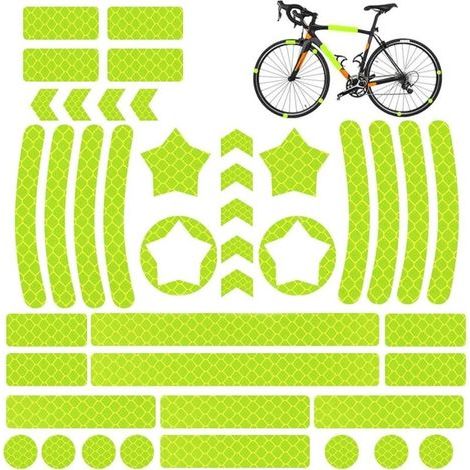 42 Stück reflektierende Fahrradhelmaufkleber, Klebeband, reflektierende Aufkleber für Fahrräder und Helme (1/5)