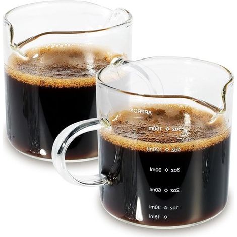 Juego de 2 tazas de espresso de 150 ml, perfectas para latte, macchiato y café demitasse (1/5)