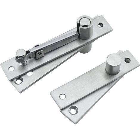 JSSEVN - Door hinge, 360-degree rotation, concealed door pivot hinges, hidden pivot door hinge for wooden doors, stainless steel (1/4)