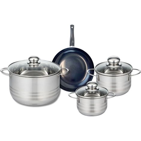 Ensemble de 1 Poêle de cuisson 20 cm et 3 faitouts 14, 16 et 24 cm Elo Prima Brillant (1/5)