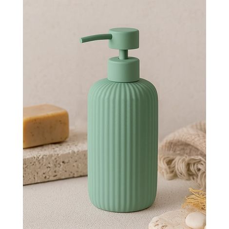 Exagonshop Dispenser portasapone liquido da appoggio in ceramica