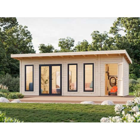 Abri de jardin en bois Aurelia 19,2 m2 Naturel (1/5)