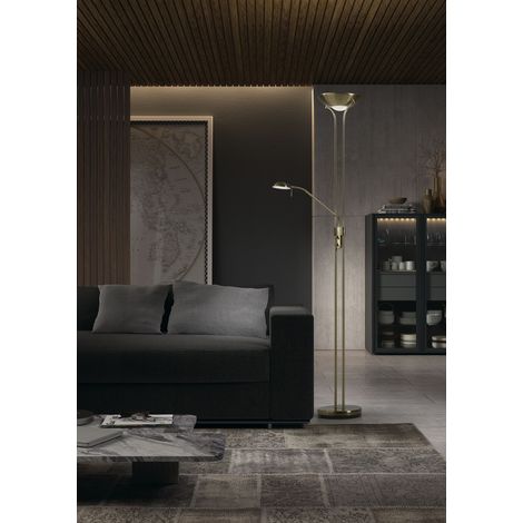 Lámpara de pie DINA LED 18W+5W medalla (1/3)