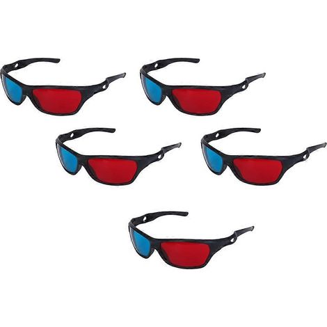 Lunettes 3D rouge-bleu 15x, adaptées à la télévision, aux films, aux jeux et aux DVD. (1/4)