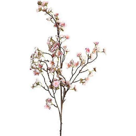 Fleur artificielle magnifique et colorée, portable, au toucher réaliste, fleur de cerisier pour la décorationrose clair (1/5)
