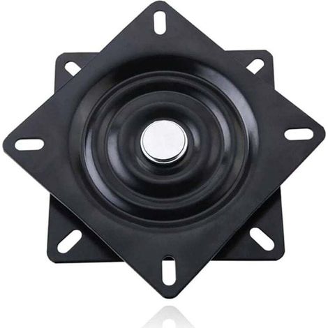 Roulement Carrée De Plateau Tournant, XU, 15cm, Base Pivotant, Pour Les Meubles Sofa TV Et Tabouret De Bar, Noir - KZQ (1/4)