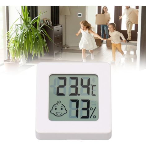 Mini Thermomètre Hygromètre Intérieur Digital à Haute Précision, Moniteur de Température et Humidimètre, Thermo Hygromètre Indicateur du Niveau de Confort (1/5)