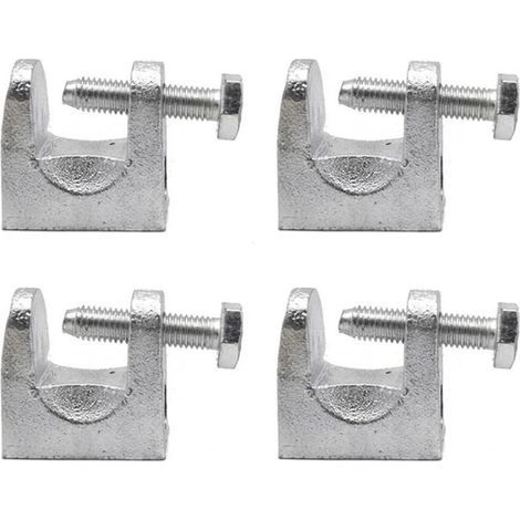 4 Pièces Pince Poutre, Pinces Support Acier Galvanisé, Pince Poutr, Pince Pour Profilé KCK, Ouverture 25mm, Utilisé Dans l'électricité, le Pétrole, la Construction, l'acier et d'autres Industries (1/5)