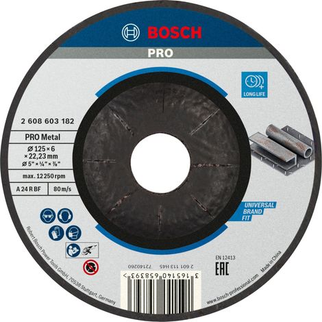 Bosch PRO Metal Schleifscheibe, 125 x 6 x 22.23 mm