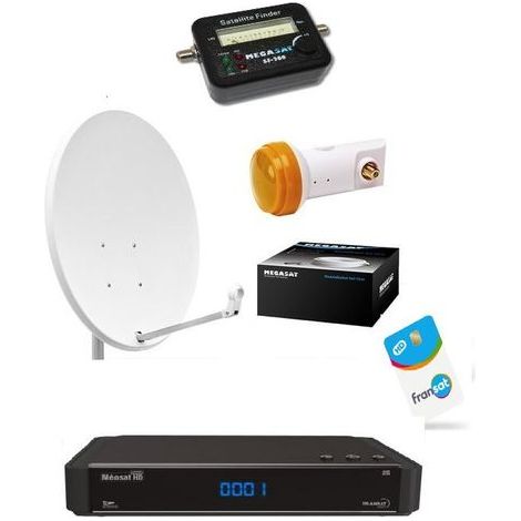 Kit Parabole 60 cm + Strong 7407 FRANSAT + LNB + 20m Cable Coaxial + Satfinder