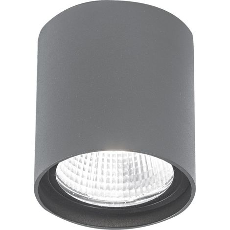 KUBA Downlight a Plafone Tondo Grigio 20W LED 3000K IP65 - Plafoniera da Esterno in Alluminio ad Alta Resistenza - Rossini Illuminazione
