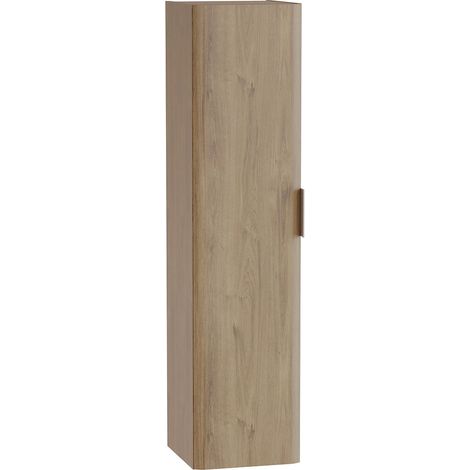 Vitra S20 Round Wall Hung 1-Door Tall Unit 350mm Wide - Maple Oak (1/3)