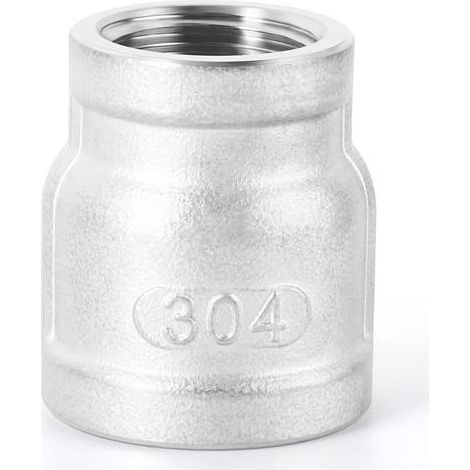 TAISHENGDA-1 Stück 1-1/4" x 1" BSP Reduzierstück mit Innengewinde, Rohrverschraubungen aus Edelstahl 304 (1/5)