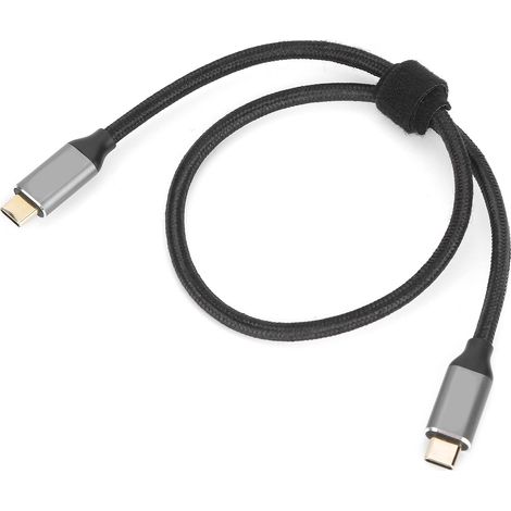 Câble USB
3.1 double connecteur 100 W USB-C vers USB Type-C mâle, chargeur rapide USB-C PD 5 A, 0,5 m