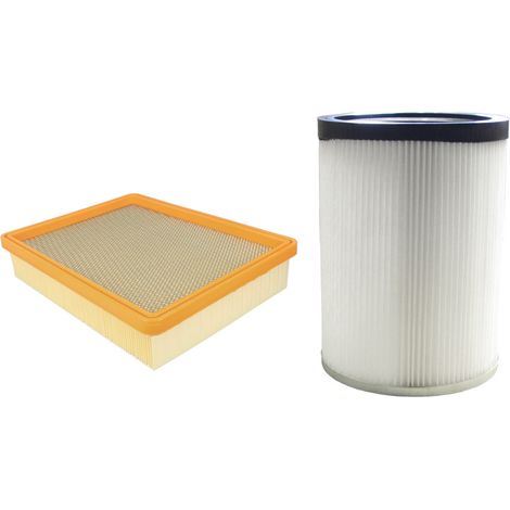 Trade-Shop 2in1 Filter-Set: Lamellenfilter/Flachfilter + Rundfilter/HEPA-Filter kompatibel mit Kärcher 5.731-020, 5731020, 6.907-038.0, 6.904-048 (1/4)