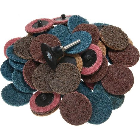 Lot de 30 disques de ponçage à grain fin 50 mm Changement rapide avec 1 support (1/5)