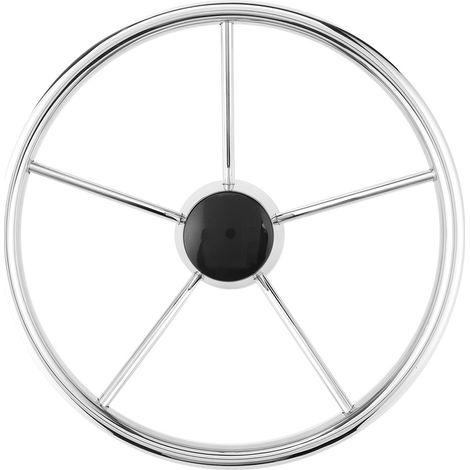Jeffergarden Accessoire de polissage de miroir en acier inoxydable pour volant de bateau à 5 rayons de 13-1/2 pouces (1/5)