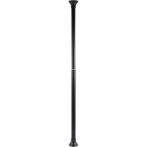 Tringle à Rideau de Extensible sans Perçage, Barre Télescopique Réglable 50-80 Cm, Diamètre 25 Mm, Finition Noire Mate, Tringle Multifonction pour Salle de Bain, Porte, Penderie (1/5)