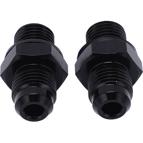 6AN-1/4NPS Getriebeölkühler-Anschlussadapter, Paar, schwarzes, korrosionsbeständiges Aluminium, kurze Ausführung (1/5)