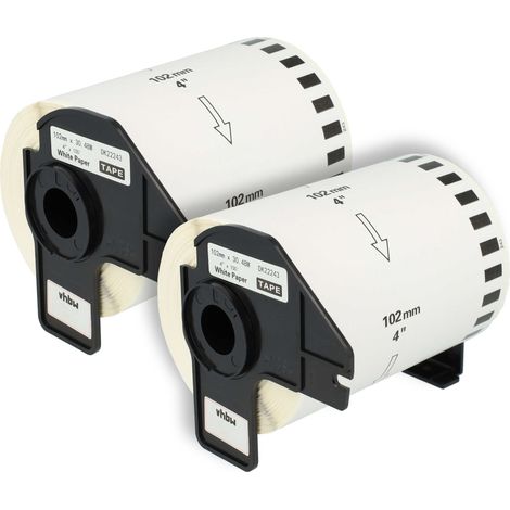 vhbw 2x Label Roll with Holder 102mm x 30.48m (1 Label) Replacement for Brother DK-22243 for Label Maker (1/5)