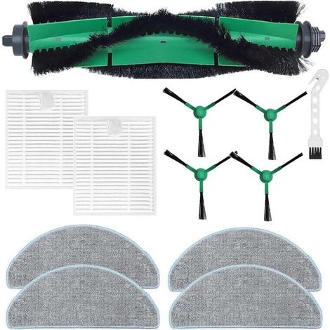 Accesorios compatibles para aspiradoras robot: cepillo giratorio, filtros, paños de limpieza, cepillos laterales - KZQ
