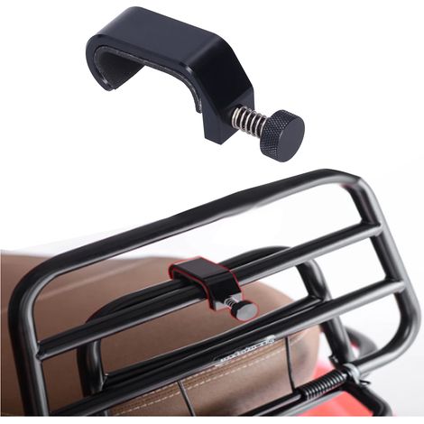Crochets de porte-bagages modifiés compatibles avec Piaggio Vespa GTSC (noir) (1/5)