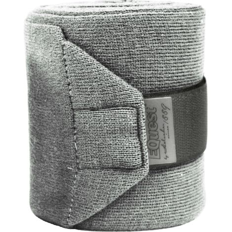 EQuest Acryl-Strickbandagen für Pferde, grau, 2er Set - 4,5 m (1/5)