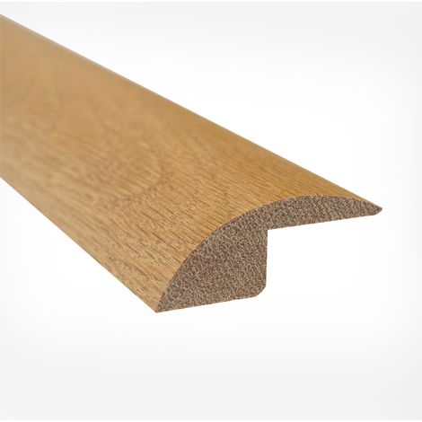 Barre de Seuil en Bois Chêne Massif Verni Mat- Aspect Naturel - 19x52x1200mm - Rattrapage de Niveau