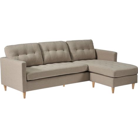 Marino canapé chaise longue 3 personnes tissu sable. (1/5)