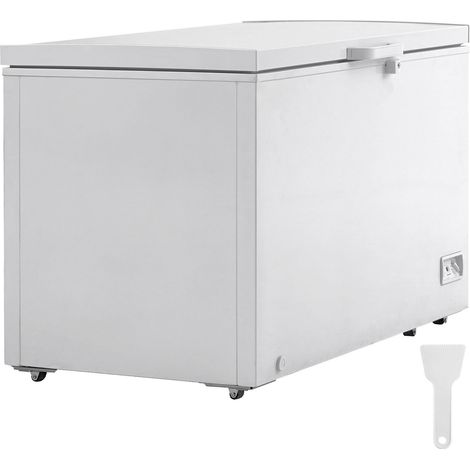 Mophorn Chest Freezer - 12.8 cu.ft Capacity, 4 Removable Baskets, 7-Level Temp Adjustment, LED Light, 6 Wheels, Lockable Lid for Commercial & Home Use