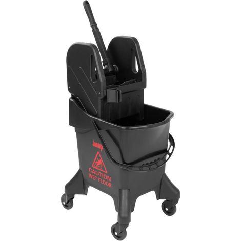 Seau essoreur haut 20 litres marquage rouge - 370 x 550 x 930 mm - JANTEX (1/5)