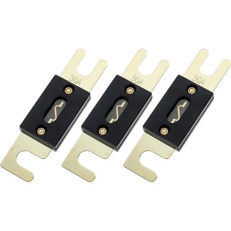 3 Fusible ANL 30A 32VDC Plaqué Or Pour Système Audio Vidéo Voiture Haute Conductivité (1/3)