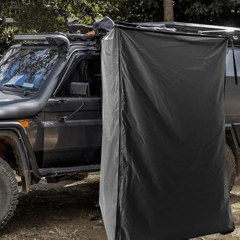 Tente de Douche Camping pour Voiture, Cabine de Douche Portable Imperméable Oxford Résistant à Déchirure Tente WC, Abri Intime pour Douches en Plein Air, Fixation Universelle pour Barres de Toit (1/5)