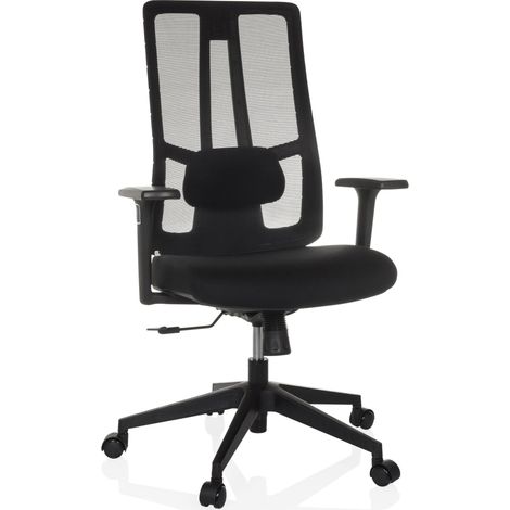 Bürostuhl / Drehstuhl TRAMORE BASE Sitz Stoff / Rücken Netzstoff schwarz hjh OFFICE (1/5)