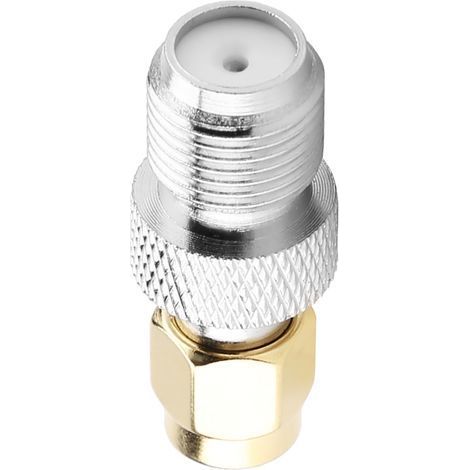 2-teiliger HF-Steckverbinder SMA-Stecker auf F-Buchse gerader Kupplungsadapter (1/5)