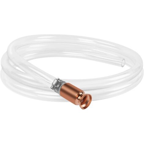 Flintronic Saugschlauch. 1,8 m PVC-Handkraftstoffpumpe. Selbstansaugende Saugpumpe. Schüttelaufpumpen-Siphon zum Umfüllen von Flüssigkeiten. Automatischer Pumpschlauch für Kraftstoff, Benzin, Diesel u (1/4)