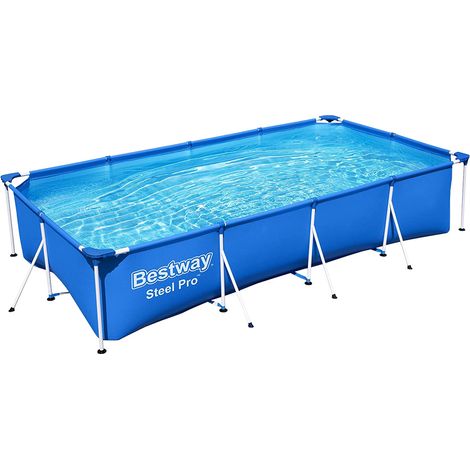Piscina Rettangolare Steel Pro Frame 400x211x81h cm BESTWAY - Azzurro (1/10)