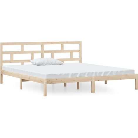 Maison Exclusive - Cadre de lit sans matelas bois massif 140x190 cm (1/5)