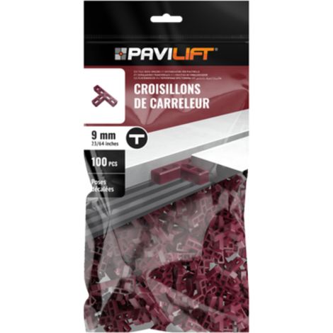 Sachet de 100 croisillons en "T" 9mm Pavilift (1/3)