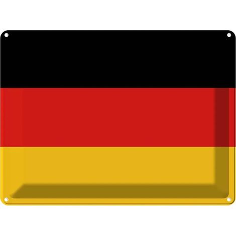 Plaque métallique 30x40 cm, blason et drapeau de l'Allemagne (1/5)